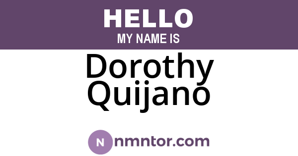 Dorothy Quijano