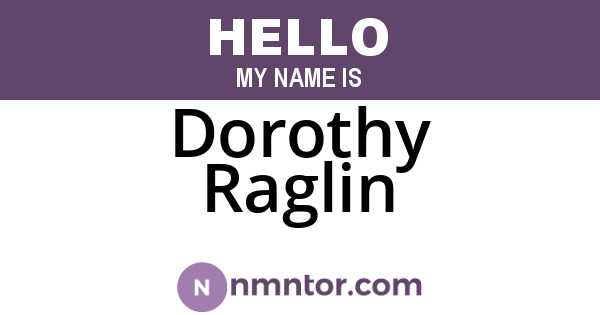 Dorothy Raglin
