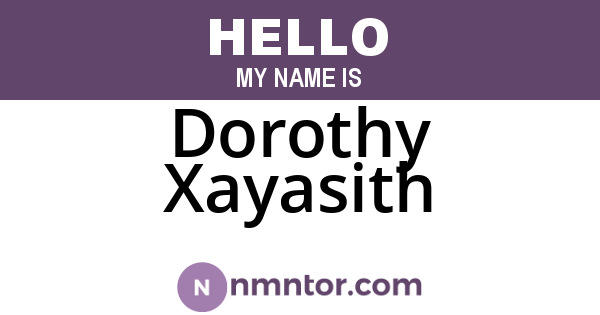 Dorothy Xayasith