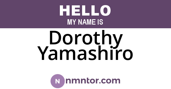 Dorothy Yamashiro