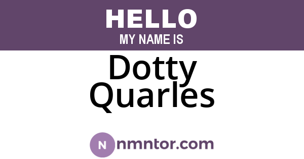 Dotty Quarles