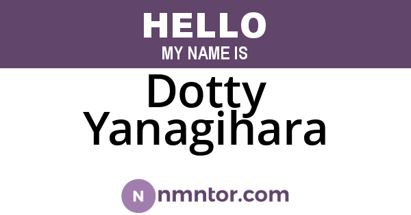 Dotty Yanagihara