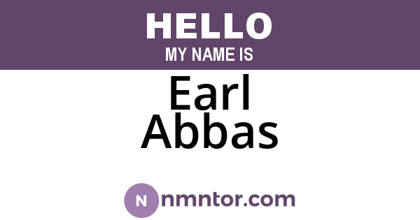 Earl Abbas