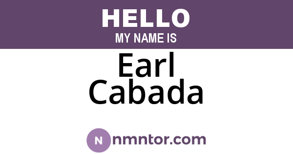 Earl Cabada