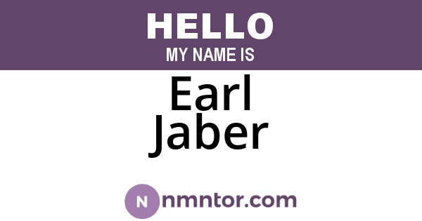 Earl Jaber
