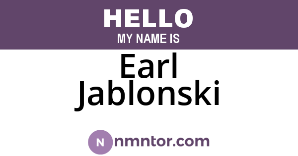 Earl Jablonski