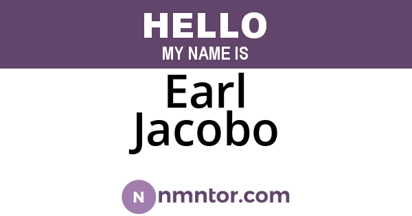 Earl Jacobo