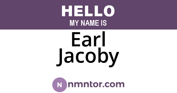Earl Jacoby