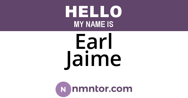 Earl Jaime