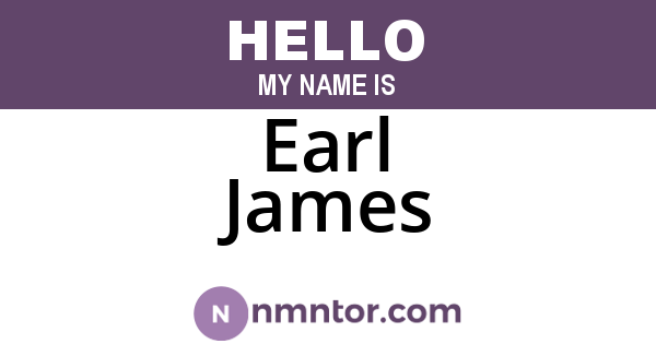 Earl James