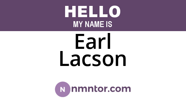 Earl Lacson