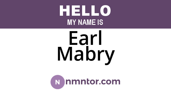 Earl Mabry