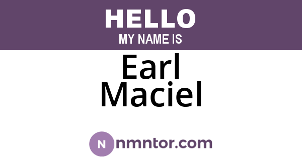 Earl Maciel