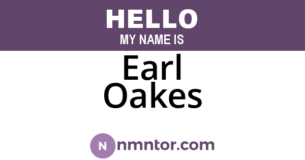 Earl Oakes