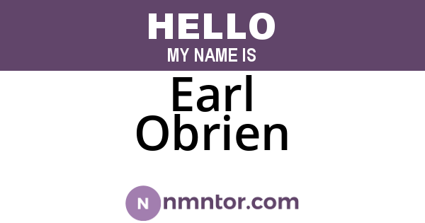 Earl Obrien