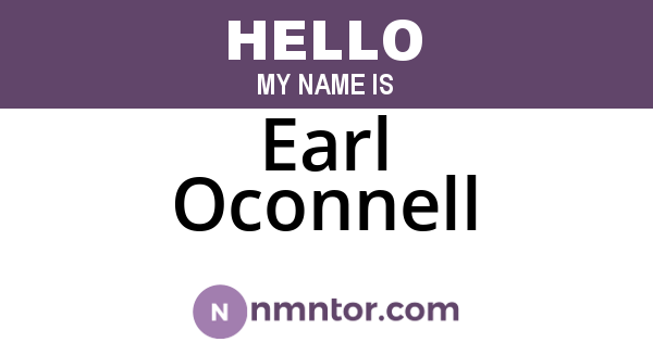 Earl Oconnell