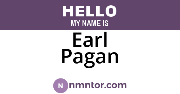 Earl Pagan