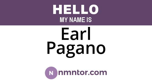 Earl Pagano