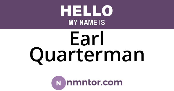 Earl Quarterman