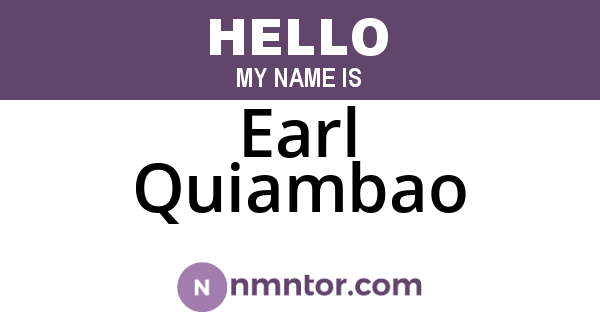 Earl Quiambao