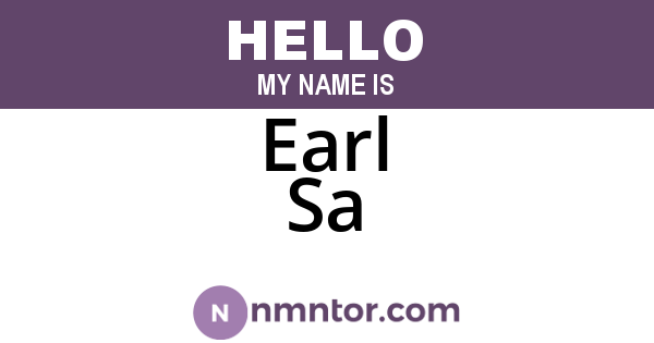 Earl Sa