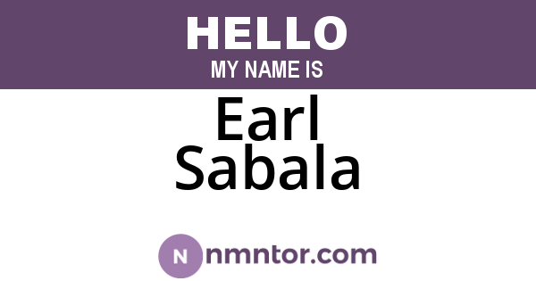 Earl Sabala