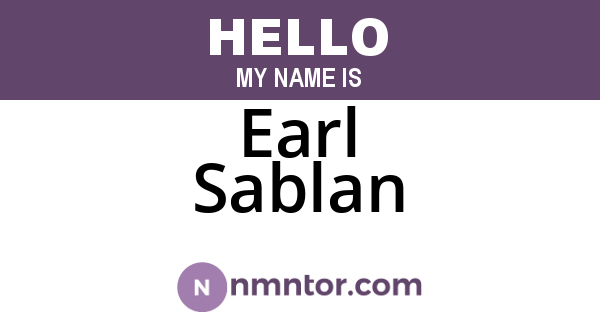 Earl Sablan