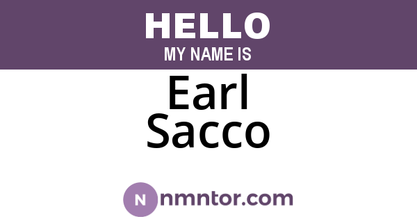 Earl Sacco