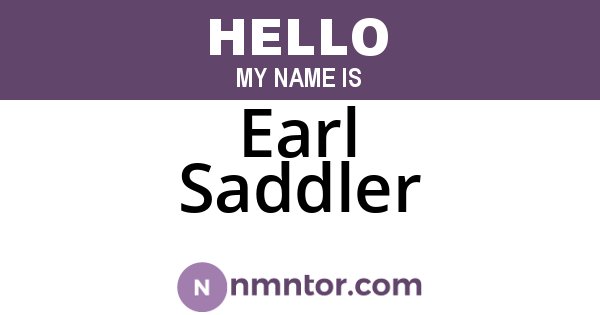 Earl Saddler