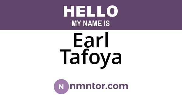 Earl Tafoya