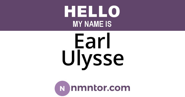 Earl Ulysse