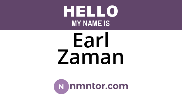 Earl Zaman