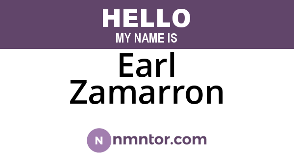 Earl Zamarron