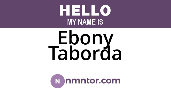 Ebony Taborda