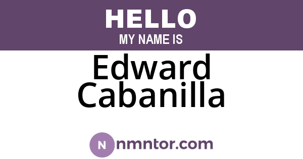 Edward Cabanilla