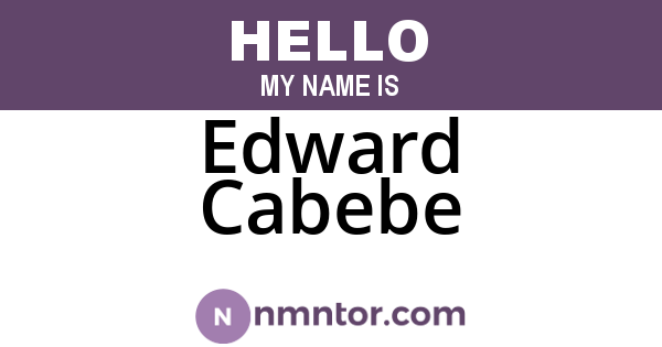 Edward Cabebe