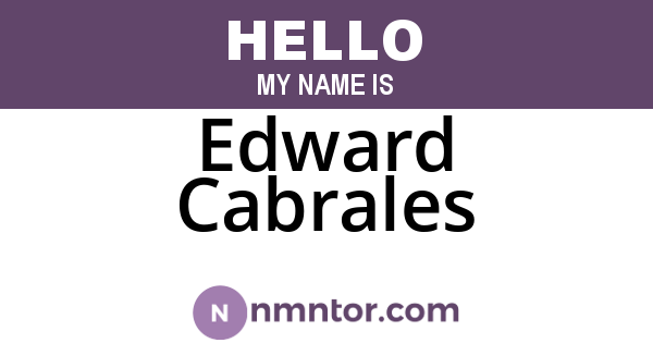 Edward Cabrales