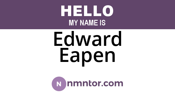 Edward Eapen