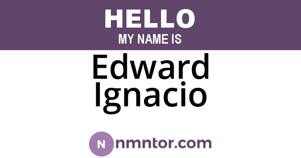 Edward Ignacio
