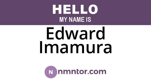 Edward Imamura