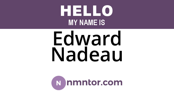 Edward Nadeau