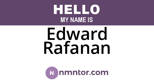 Edward Rafanan