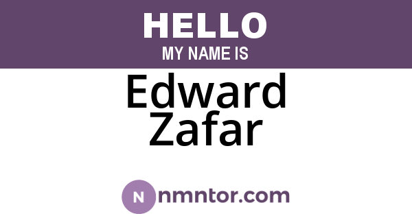 Edward Zafar