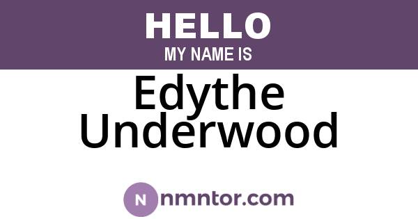 Edythe Underwood
