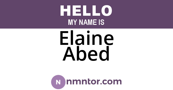 Elaine Abed