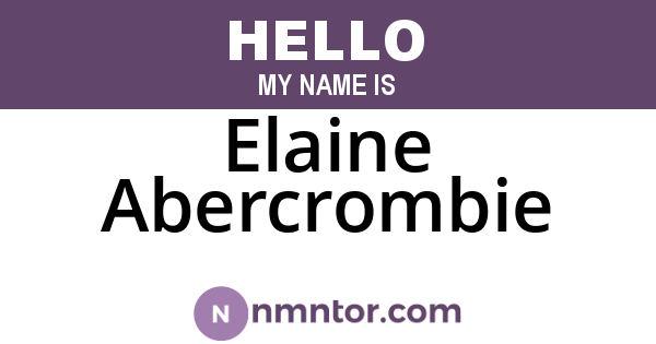 Elaine Abercrombie