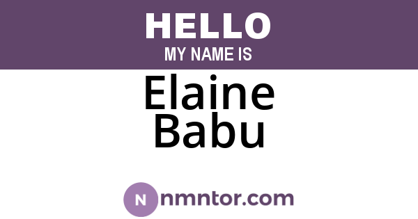 Elaine Babu