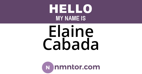 Elaine Cabada