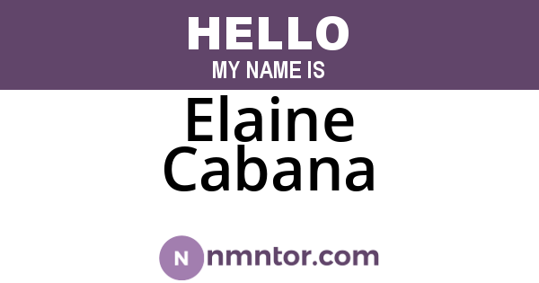 Elaine Cabana