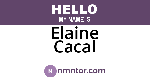Elaine Cacal
